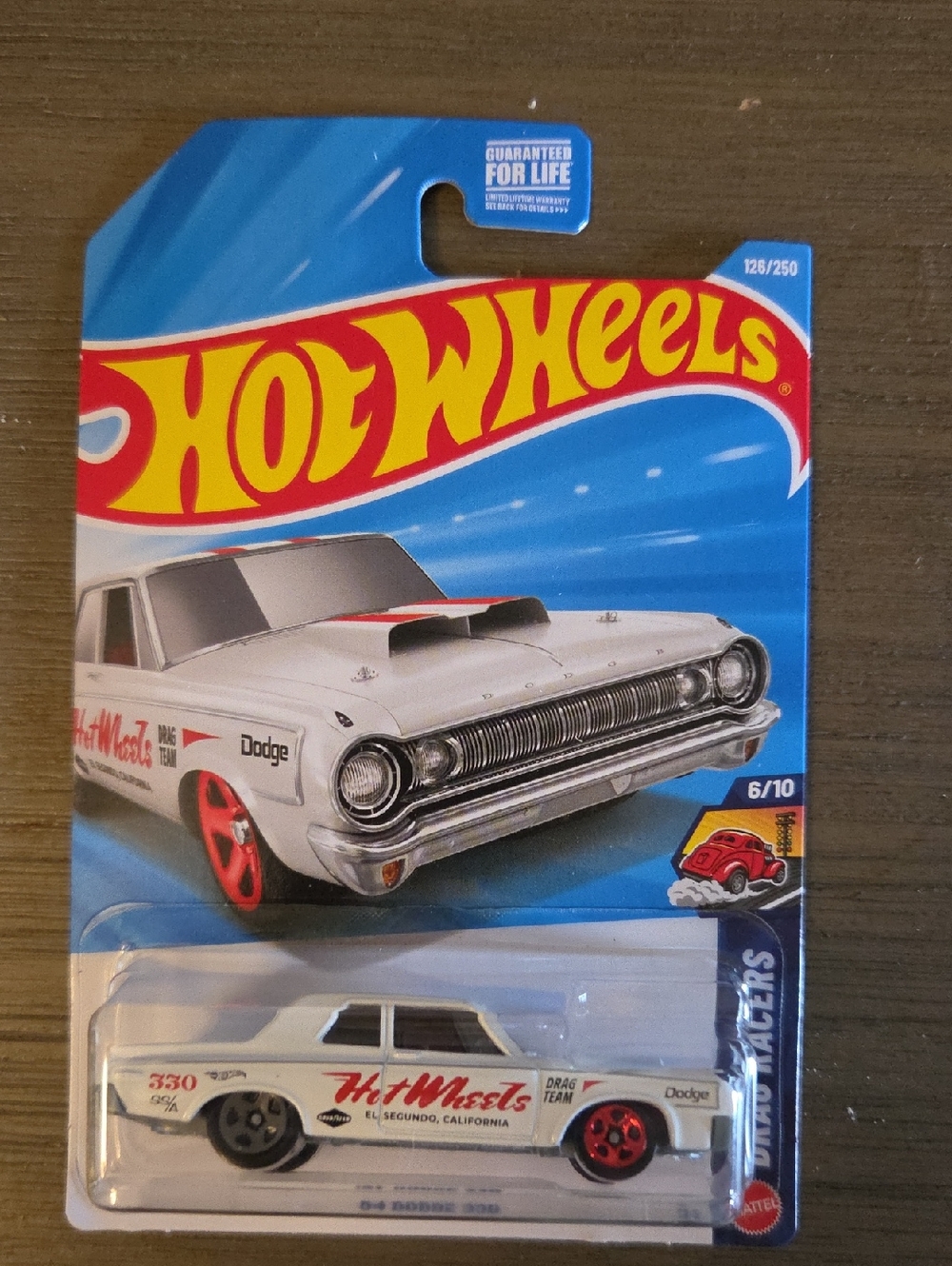 Hot Wheels 1965 Dodge Coronet Toy Car - White with Red Accents